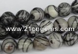 CRO188 15.5 inches 10mm round black water jasper beads wholesale