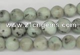 CRO189 15.5 inches 10mm round sesame jasper beads wholesale