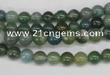 CRO22 15.5 inches 6mm round moss agate gemstone beads wholesale