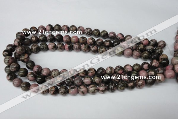 CRO225 15.5 inches 10mm round rhodonite gemstone beads wholesale