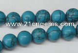 CRO226 15.5 inches 10mm round synthetic turquoise beads wholesale