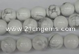 CRO227 15.5 inches 10mm round white howlite turquoise beads wholesale