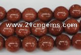 CRO228 15.5 inches 10mm round goldstone beads wholesale