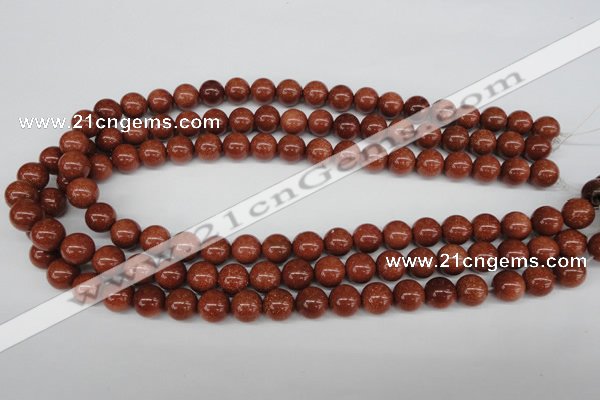 CRO228 15.5 inches 10mm round goldstone beads wholesale