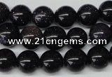 CRO229 15.5 inches 10mm round blue goldstone beads wholesale