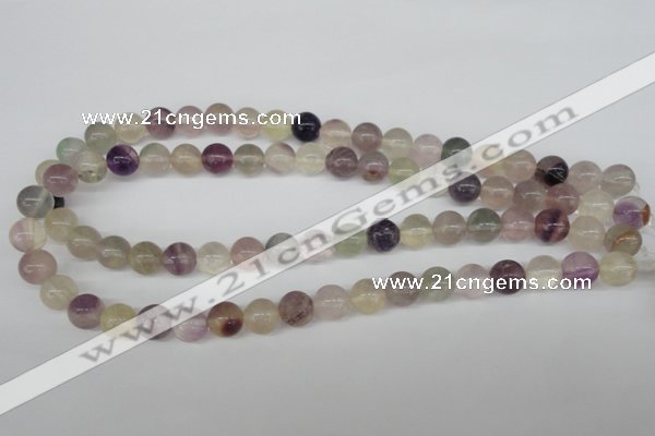 CRO235 15.5 inches 10mm round rainbow fluorite beads wholesale