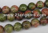 CRO242 15.5 inches 10mm round unakite gemstone beads wholesale