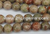 CRO243 15.5 inches 10mm round Chinese unakite beads wholesale