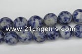 CRO246 15.5 inches 10mm round blue spot stone beads wholesale