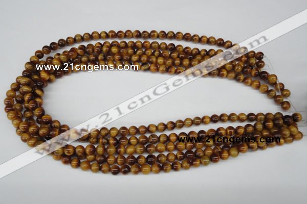 CRO26 15.5 inches 6mm round yellow tiger eye beads wholesale