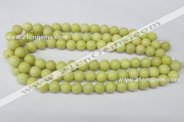 CRO290 15.5 inches 12mm round lemon jade beads wholesale