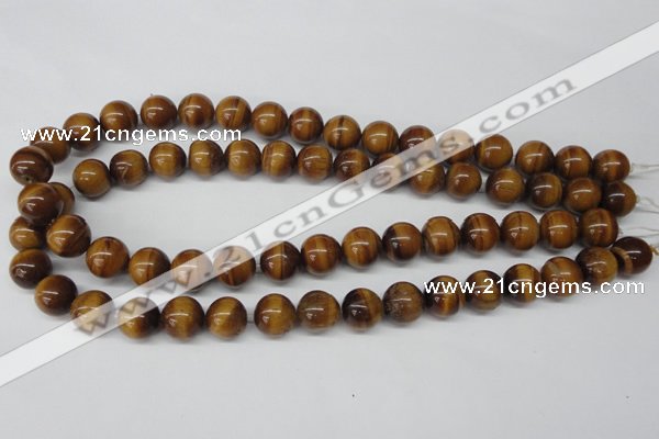 CRO299 15.5 inches 12mm round yellow tiger eye beads wholesale