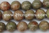 CRO307 15.5 inches 12mm round Chinese unakite beads wholesale