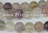 CRO309 15.5 inches 12mm round rainbow fluorite beads wholesale