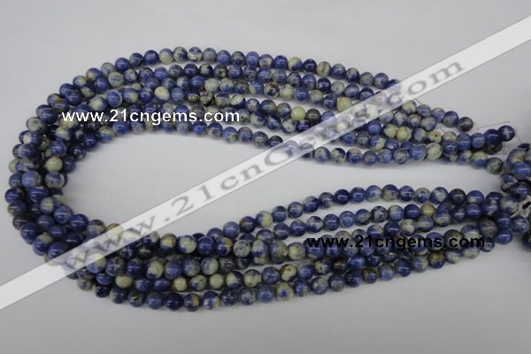 CRO31 15.5 inches 6mm round sodalite gemstone beads wholesale