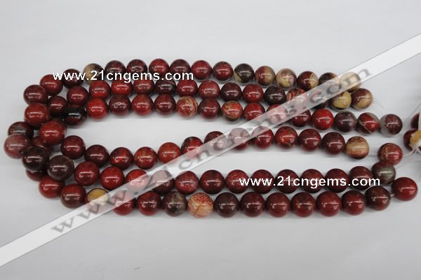 CRO323 15.5 inches 12mm round brecciated jasper beads wholesale