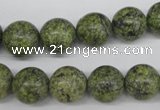 CRO352 15.5 inches 12mm round green lace gemstone beads wholesale