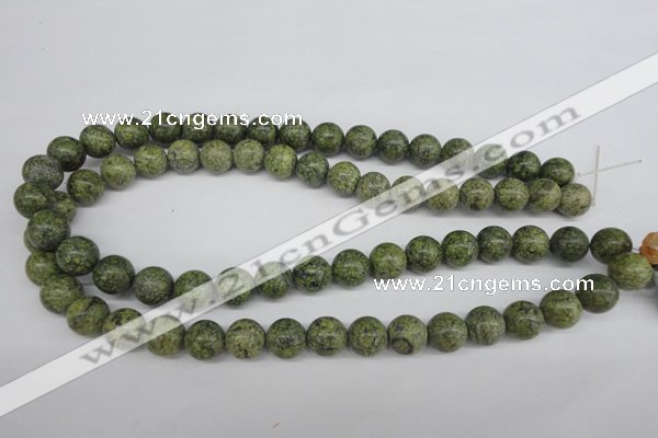 CRO352 15.5 inches 12mm round green lace gemstone beads wholesale