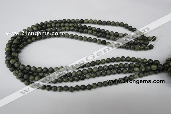 CRO36 15.5 inches 6mm round green lace gemstone beads wholesale