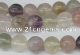 CRO381 15.5 inches 14mm round rainbow fluorite beads wholesale