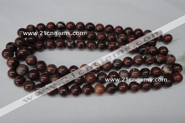 CRO382 15.5 inches 14mm round red picture jasper beads wholesale