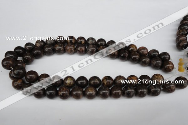 CRO387 15.5 inches 14mm round bronzite gemstone beads wholesale