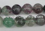 CRO389 15.5 inches 14mm round fluorite gemstone beads wholesale