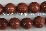 CRO394 15.5 inches 14mm round goldstone beads wholesale