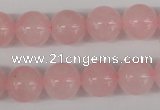 CRO397 15.5 inches 14mm round rose quartz beads wholesale