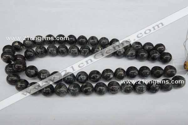 CRO399 15.5 inches 14mm round black labradorite beads wholesale