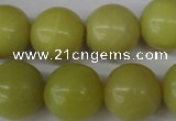 CRO401 15.5 inches 14mm round lemon jade beads wholesale