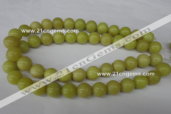 CRO401 15.5 inches 14mm round lemon jade beads wholesale