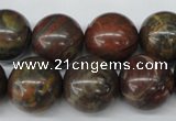 CRO402 15.5 inches 14mm round rainrow jasper beads wholesale