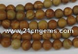 CRO41 15.5 inches 6mm round grain stone beads wholesale