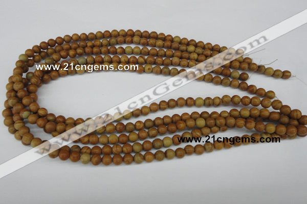 CRO41 15.5 inches 6mm round grain stone beads wholesale