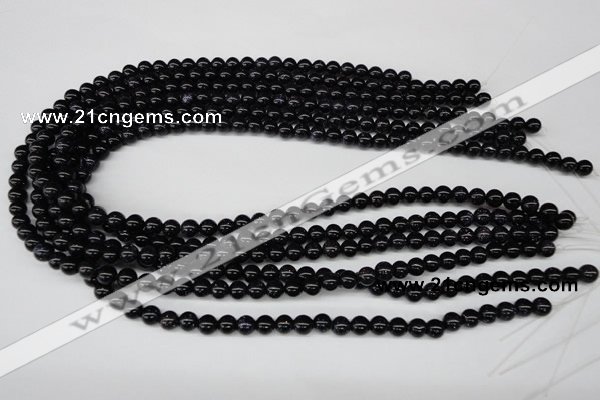 CRO42 15.5 inches 6mm round blue goldstone beads wholesale