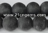CRO421 15.5 inches 16mm round blackstone beads wholesale