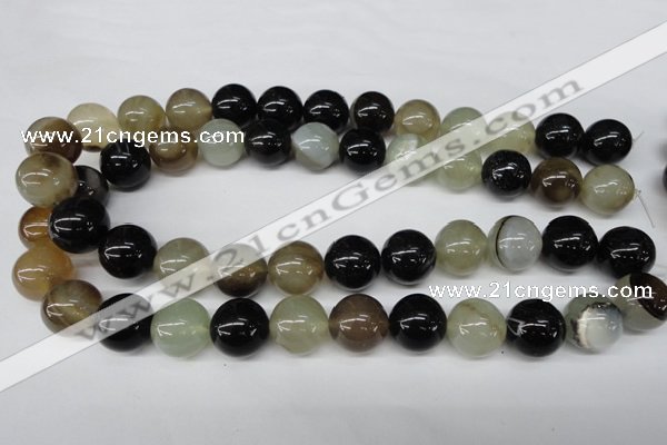 CRO437 15.5 inches 16mm round agate gemstone beads wholesale