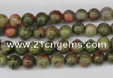 CRO45 15.5 inches 6mm round unakite gemstone beads wholesale