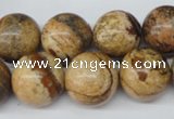 CRO450 15.5 inches 16mm round picture jasper beads wholesale