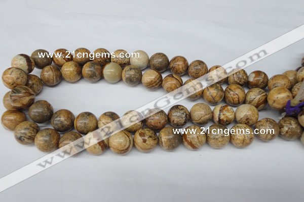 CRO450 15.5 inches 16mm round picture jasper beads wholesale