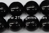 CRO482 15.5 inches 18mm round black agate beads wholesale