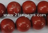 CRO483 15.5 inches 18mm round red jasper beads wholesale