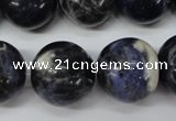 CRO488 15.5 inches 18mm round sodalite gemstone beads wholesale