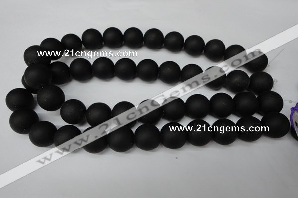 CRO491 15.5 inches 18mm round blackstone beads wholesale