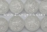 CRO497 15.5 inches 18mm round crack rock crystal beads wholesale