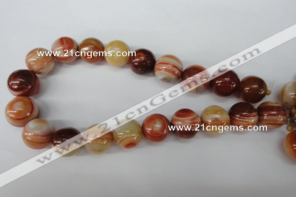 CRO533 15.5 inches 20mm round agate gemstone beads wholesale