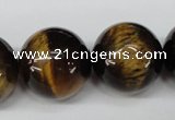 CRO535 15.5 inches 20mm round yellow tiger eye beads wholesale