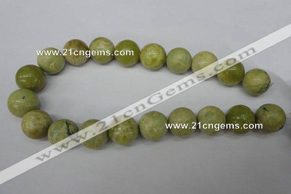 CRO541 15.5 inches 20mm round yellow howlite turquoise beads wholesale