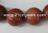 CRO543 15.5 inches 20mm round goldstone beads wholesale